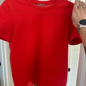 Prada Bold Red Short Sleeve Tee